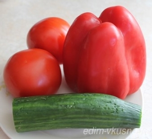 Овощи для салата из свежих овощей
